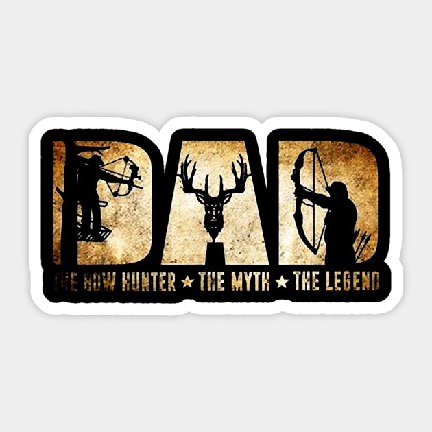 Deer Hunting Shirt Cool Gift For Dad Bow Hunting Sticker by Kiwistore